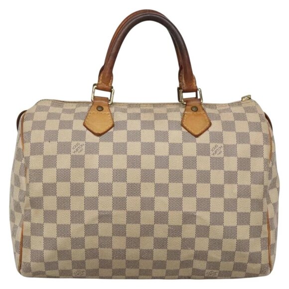 LOUIS VUITTON Damier Azur Speedy 30 Hand Bag N41533 LV Auth 134636 - Picture 2 of 16